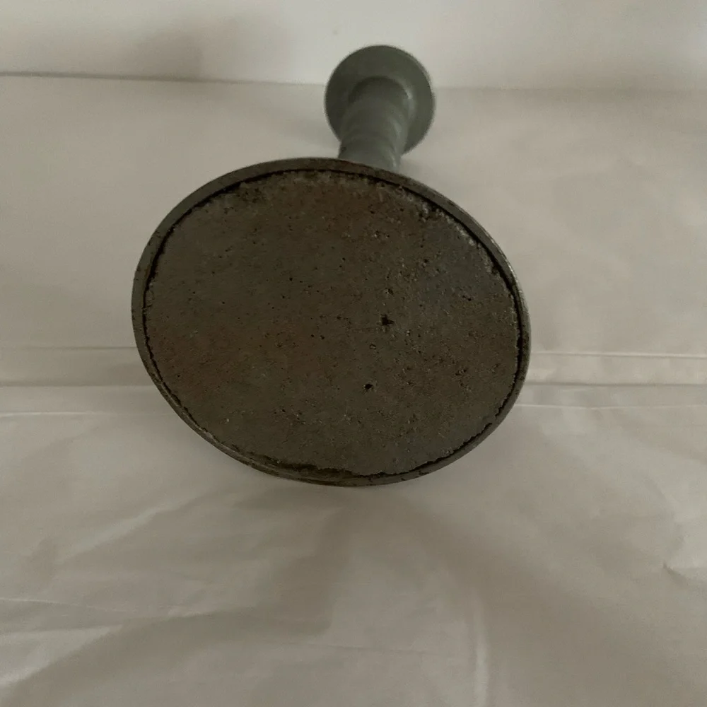Vintage Set Of 3 Gray Candle Holders